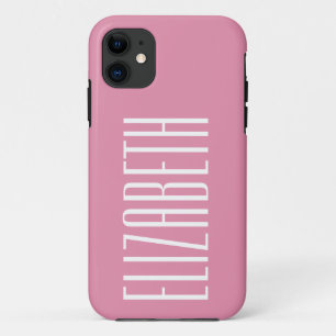 Candy Pink Solid Color Minimalistisch Monogramm Case-Mate iPhone Hülle