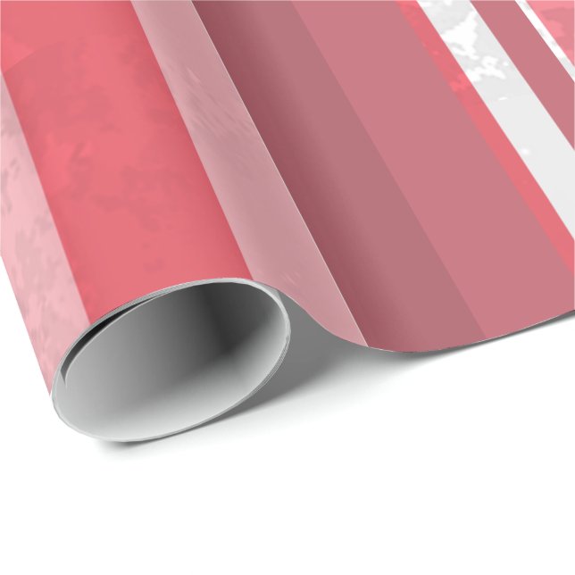 Candy Pink Stripes Geschenkpapier (Rolleneckpunkt)