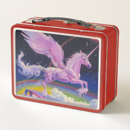 Candy Pink Synthwave Rainbow Highway Unicorn Metall Brotdose