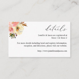 Candy Pink & Yellow Floral Details SM Begleitkarte