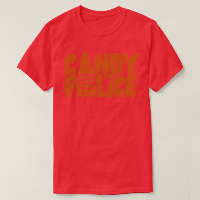 Candy Police Funny Halloween T-Shirt (Design vorne)