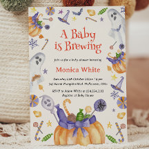 Candy Pumpkin Ghosts Halloween Baby Brewing Dusche