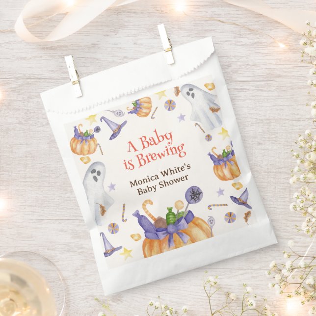 Candy Pumpkin Ghosts Halloween Baby Brewing Dusche Geschenktütchen (Ausgeschnitten)
