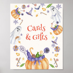 Candy Pumpkin Ghosts Halloween Karten & Geschenke Poster
