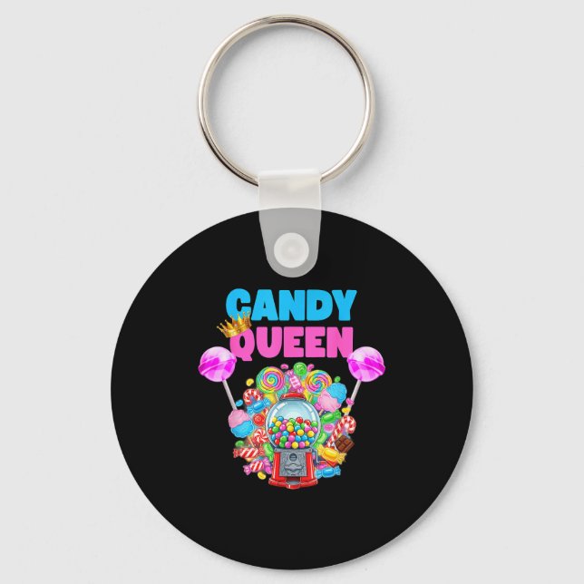 Candy Queen Shirt Funny Lollip Candy Lover Humor  Schlüsselanhänger (Vorderseite)
