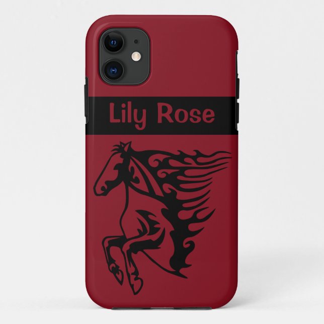 Candy Red Pony Case-Mate iPhone Hülle (Rückseite)