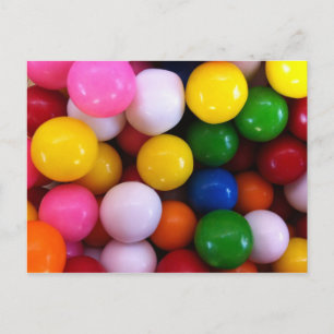 Candy Regenbogenkugeln Postkarte