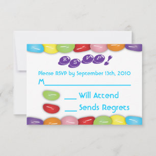 Candy RSVP Card Karte