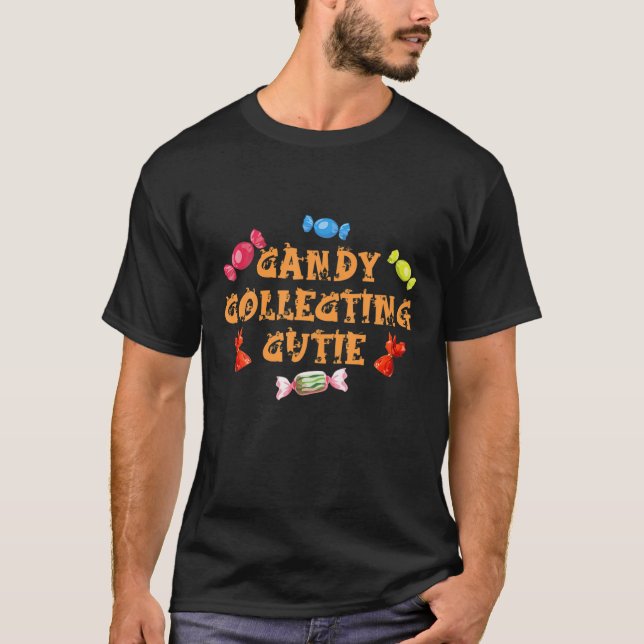Candy sammeln Süsse Jäger Trick oder behandeln Kin T-Shirt (Vorderseite)