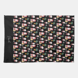 Candy Santa Christmas Illustration Geschirrtuch