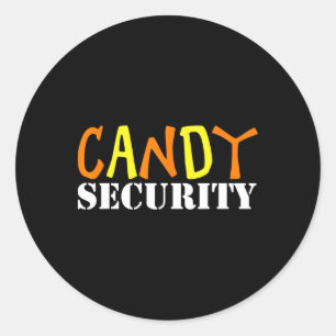 Candy Security Easy Halloween Kostüm für Lazy Adu Runder Aufkleber