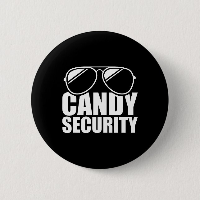 Candy Security Funny Easy Halloween Kostüm Erwachs Button (Vorderseite)