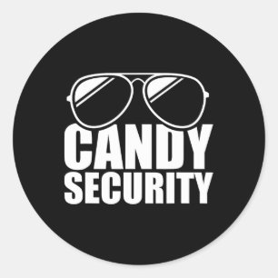 Candy Security Funny Easy Halloween Kostüm Erwachs Runder Aufkleber