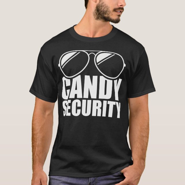 Candy Security Funny Easy Halloween Kostüm Erwachs T-Shirt (Vorderseite)