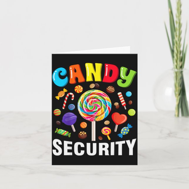 Candy Security Funny Halloween Costume  Karte (Vorderseite)