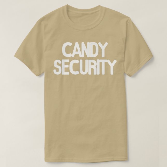 Candy Security Funny Halloween Eltern Kostüm 77 T-Shirt (Design vorne)