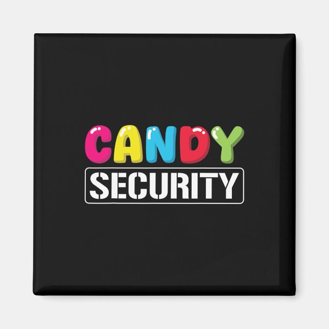 Candy Security Funny Halloween Kostüm Kinder Jungs Magnet (Vorne)