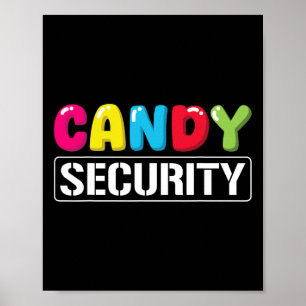 Candy Security Funny Halloween Kostüm Kinder Jungs Poster