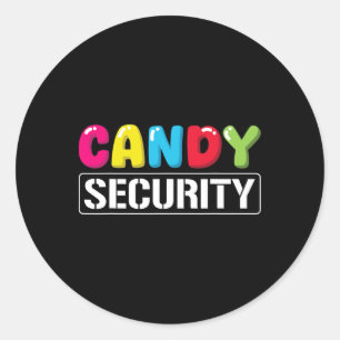 Candy Security Funny Halloween Kostüm Kinder Jungs Runder Aufkleber