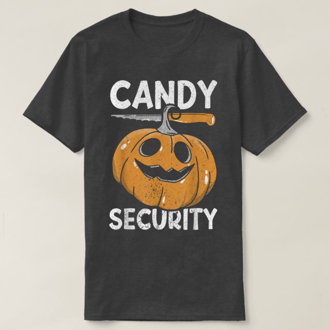 Candy SecurityHalloween Apparel Funny Halloween123 T-Shirt (Design vorne)