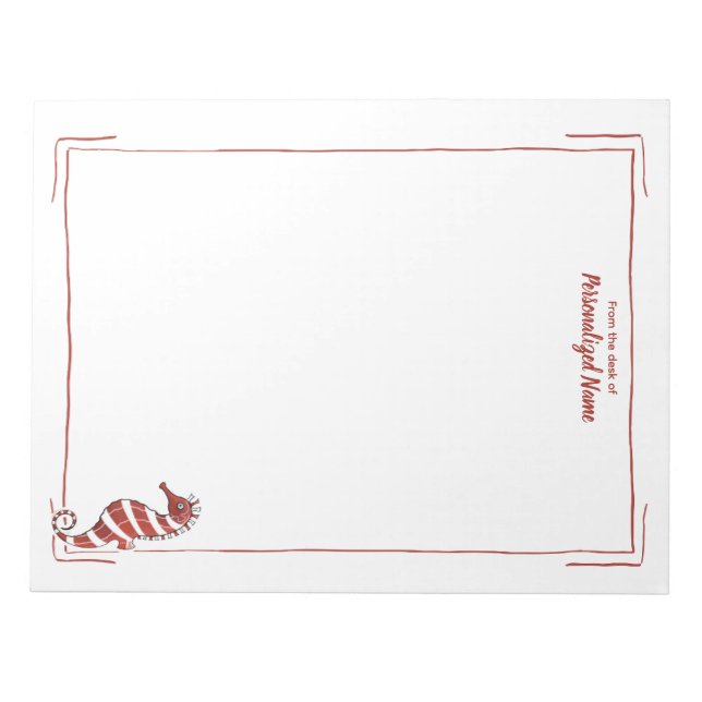 Candy Seepferd, nicht ausgekleidet Notizblock (Vorderseite)