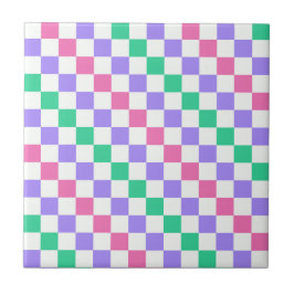 Candy shop diagonal checkerboard pattern fliese