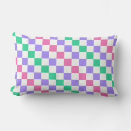 Candy shop diagonal checkerboard pattern lendenkissen