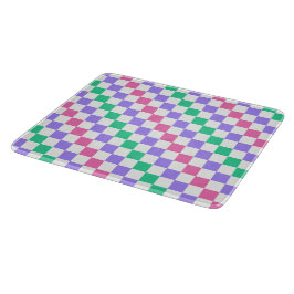 Candy shop diagonal checkerboard pattern schneidebrett