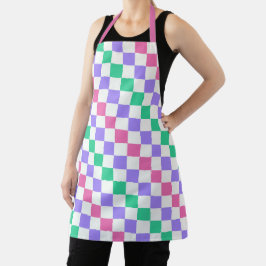 Candy shop diagonal checkerboard pattern schürze