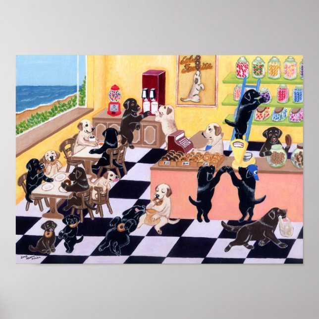 Candy Shop Labradors Artwork Poster (Vorne)