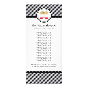Candy-Shop-Produktrackkarten Werbekarte