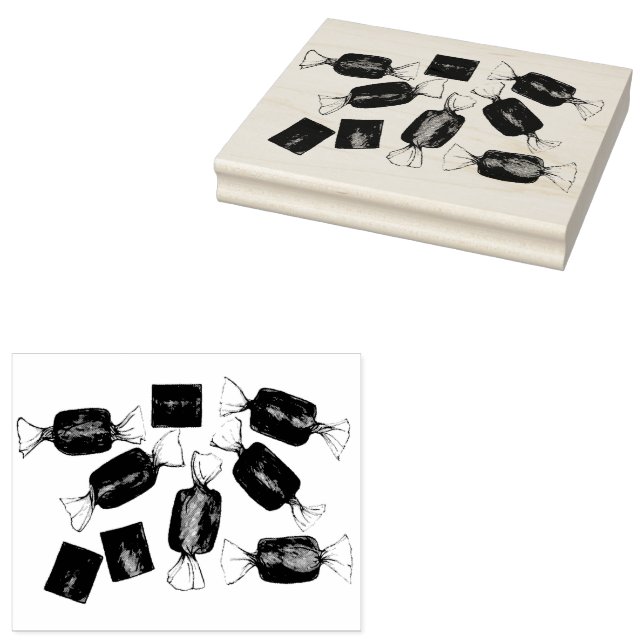 Candy Shop Süßigkeiten Karamelllbonbons gesalzen Gummistempel (Stempel)