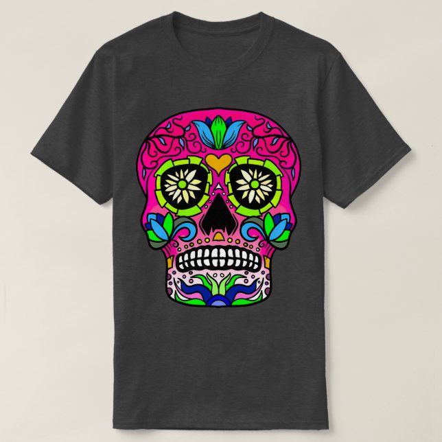 Candy Skull Blue T-Shirt (Design vorne)
