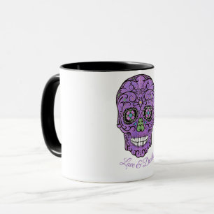 CANDY SKULL, LIEBE UND TOD, HALLOWEN TASSE