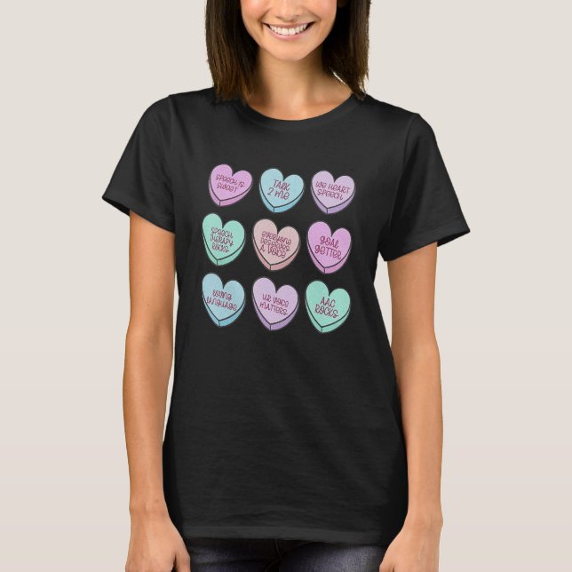 Candy Speech Language Pathologin SLP Valen T-Shirt (Vorderseite)