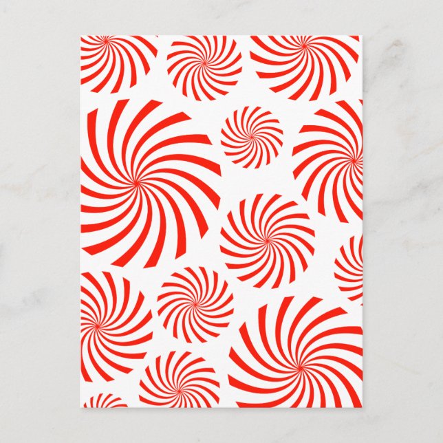 Candy Spiral Peppermint Swirl Design Postkarte (Vorderseite)