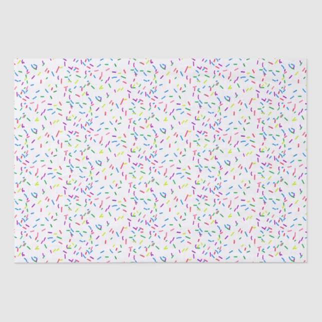 Candy Sprinkles auf Weiß Seidenpapier (Vorderseite)