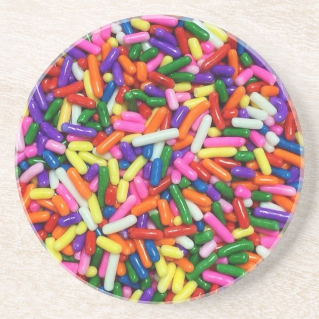 Candy Sprinkles Colorful Quirky Getränkeuntersetzer (Vorne)