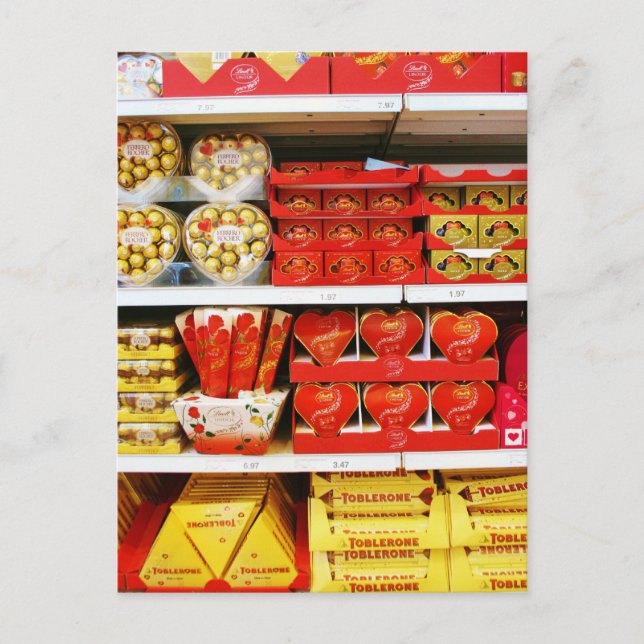Candy Store Shelves Postkarte (Vorderseite)