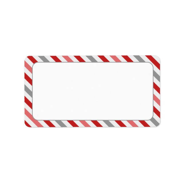 Candy Stripe Adressaufkleber (Vorne)