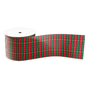 Candy Stripe Doodle Weihnachtsband Ripsband