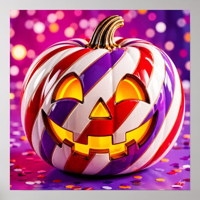Candy Stripe Kürbis I. Poster (Vorne)
