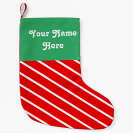 Candy Stripe Personalisiert Kleiner Weihnachtsstrumpf