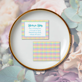 Candy Stripe Pink Colorful Rainbow Baby Shower Begleitkarte