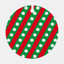 Candy Stripe & Polka Dot Metal Weihnachtsschmuck