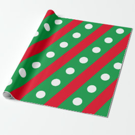 Candy Stripe & Polka Dot Wrapping Paper (grün) Geschenkpapier
