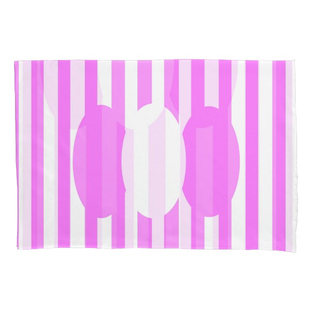 Candy Stripe reversible Kissenbezug (Vorderseite)