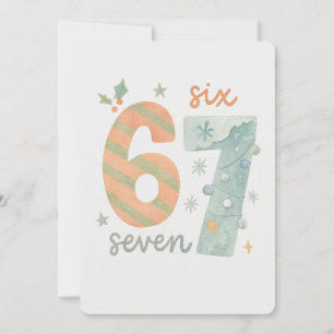 Candy Stripe & Snowflake 67 – Handgefertigte Holid Einladung