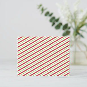 Candy Stripe Weihnachten Postkarte