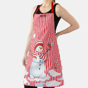 Candy Stripe Weihnachtsfeiertag Custom Geschenk Schürze